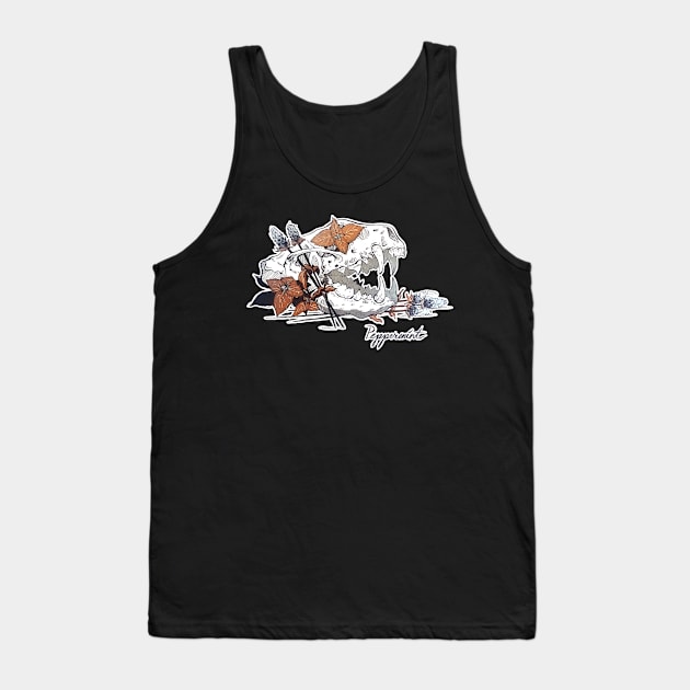 MorbidiTea - Peppermint with Skunk Skull Tank Top by MicaelaDawn